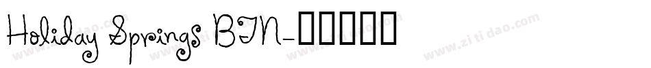 Holiday Springs BTN字体转换
